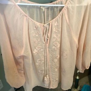 Sheer bohemian blouse